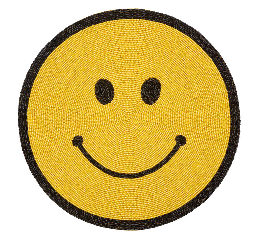 Inspired Generations Giftware Inspired Generations Beaded Yellow Smile Placemat Set