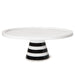 Inspired Generations Giftware Inspired Generations Black and White Stripe Pedestal Server-Large