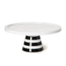 Inspired Generations Giftware Inspired Generations Black and White Stripe Pedestal Server - Small
