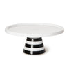 Inspired Generations Giftware Inspired Generations Black and White Stripe Pedestal Server - Small