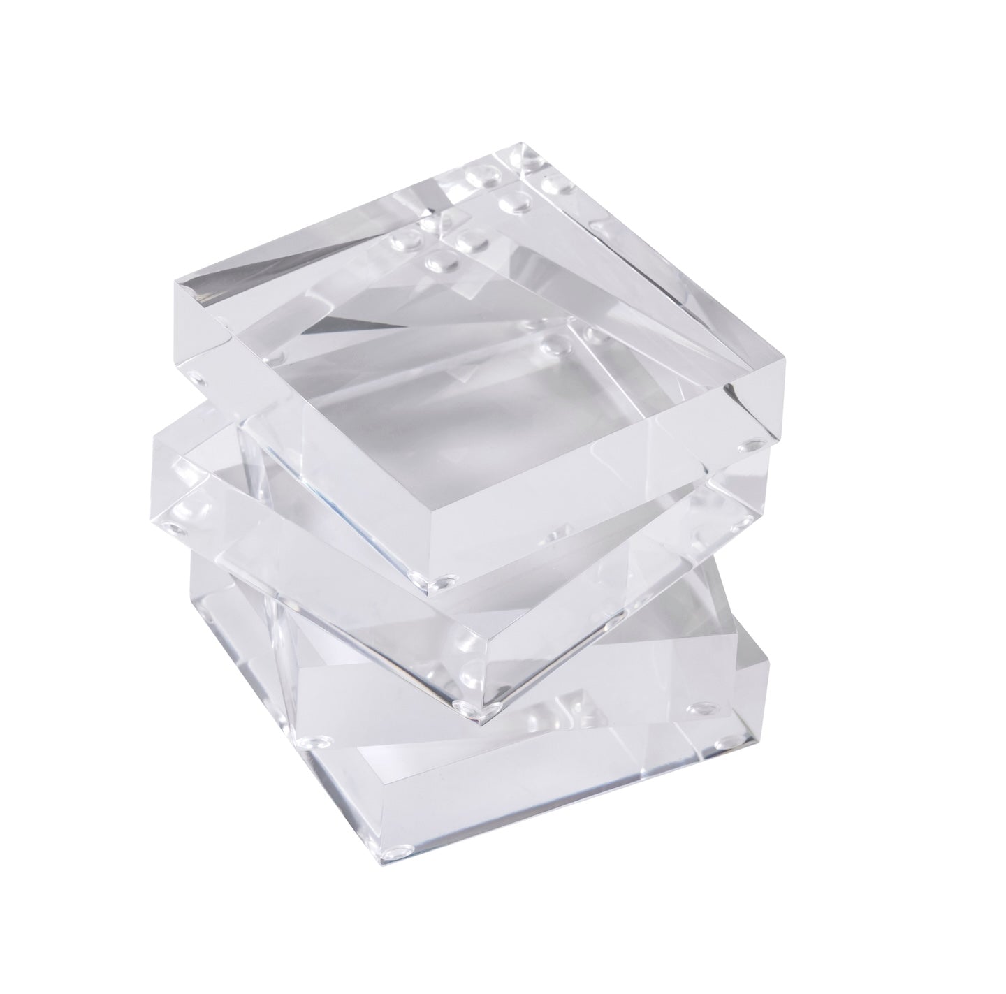 Inspired Generations Giftware Inspired Generations Coco Clear Acrylic Coasters Set