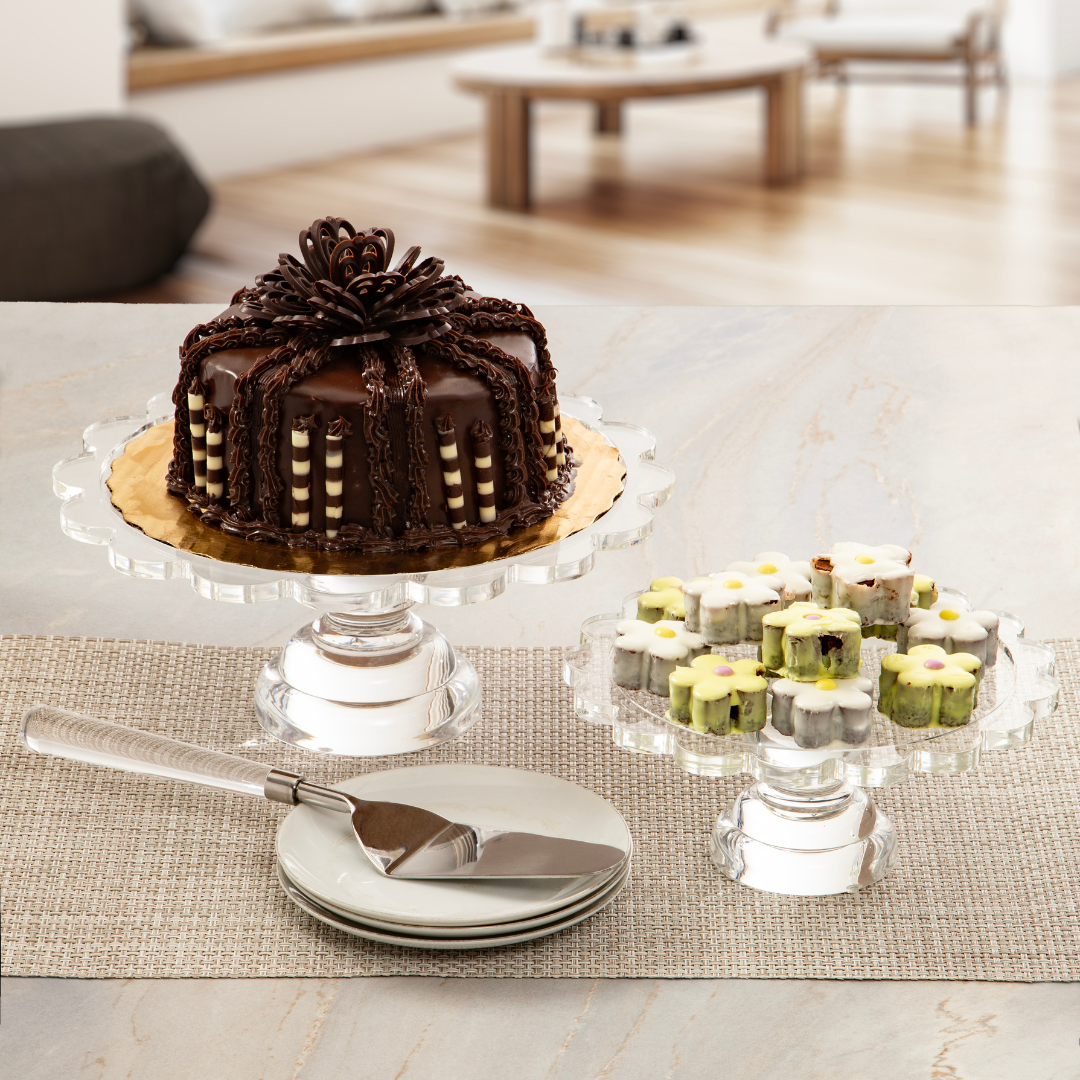 Inspired Generations Giftware Inspired Generations Coco Clear Acrylic Pedestal Server- Large
