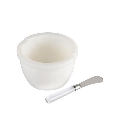 Inspired Generations Giftware Inspired Generations White Swirl Acrylic Deligance with Spreader - Large