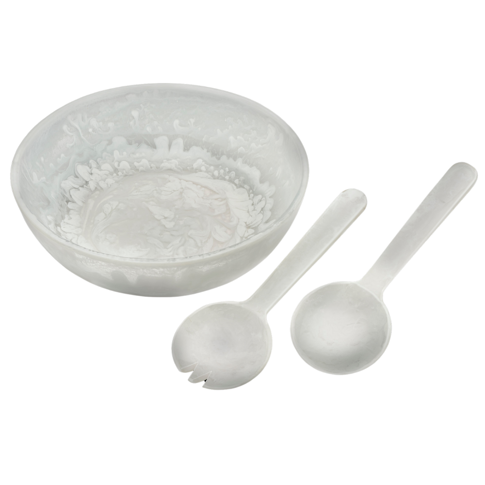 Inspired Generations Giftware Inspired Generations White Swirl Salad Bowl Set