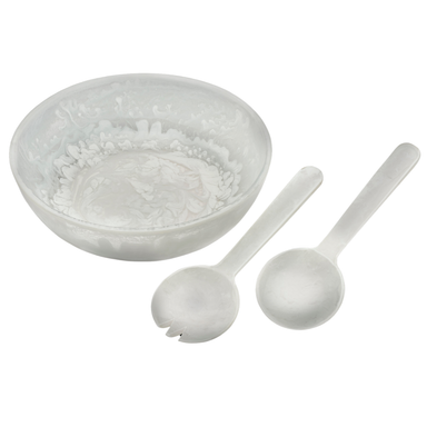 Inspired Generations Giftware Inspired Generations White Swirl Salad Bowl Set