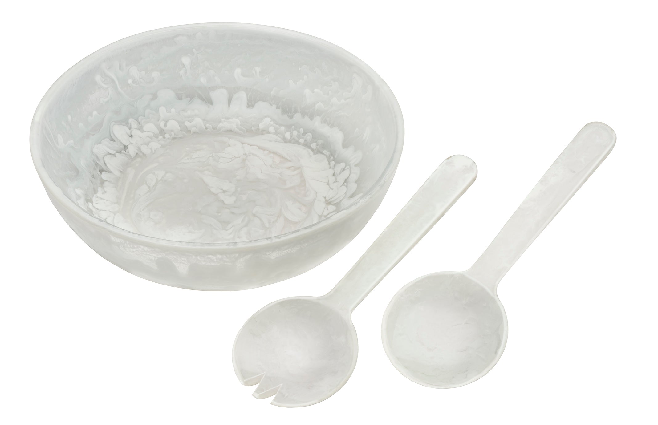 Inspired Generations Giftware Inspired Generations White Swirl Salad Bowl Set