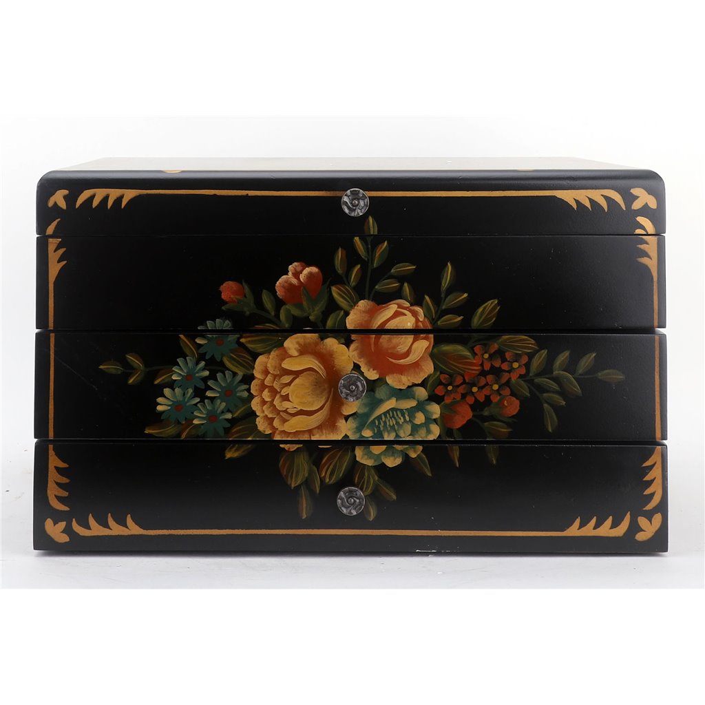 Danny's Fine Porcelain Bouquet Flatware/Jewelry Chest