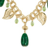 Olivia Riegel Green Drop Gold Tone Necklace
