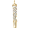 Olivia Riegel Gold Whistle Necklace with Crystals