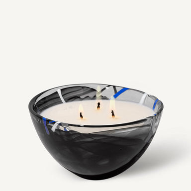 Kosta Boda Art Glass Kosta Boda Contrast Black Candle - Blushing Pink