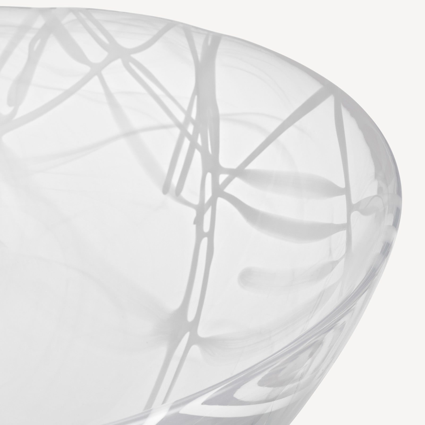 Kosta Boda Art Glass Kosta Boda Contrast Bowl White/White Large
