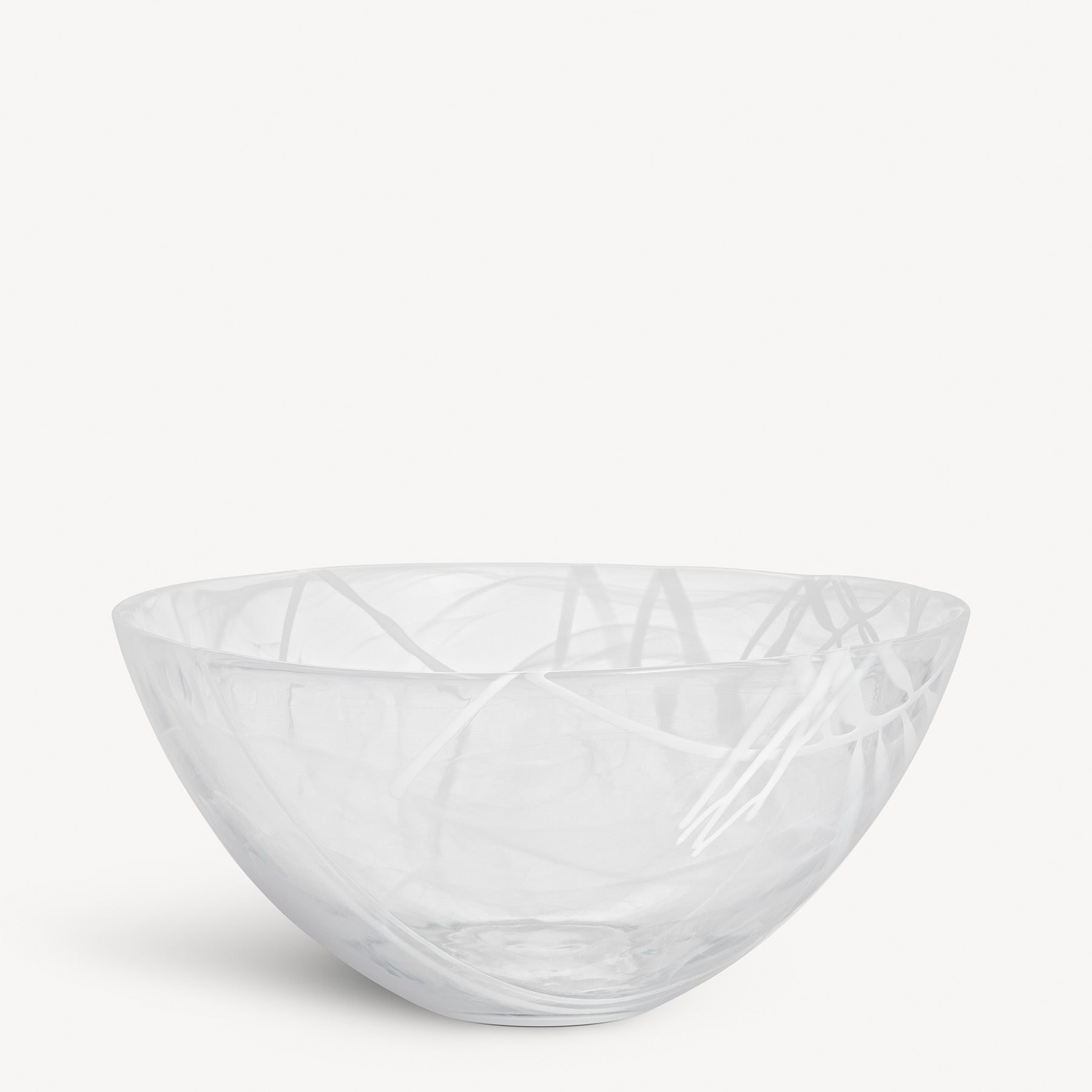 Kosta Boda Art Glass Kosta Boda Contrast Bowl White/White Large