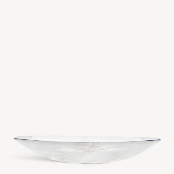 Kosta Boda Art Glass Kosta Boda Contrast Dish White/White