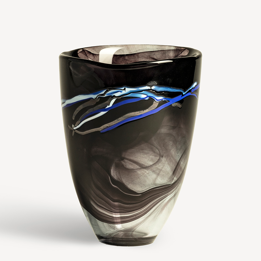 Kosta Boda Art Glass Kosta Boda Contrast Vase, Black