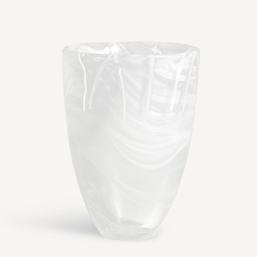Kosta Boda Art Glass Kosta Boda Contrast Vase White/White