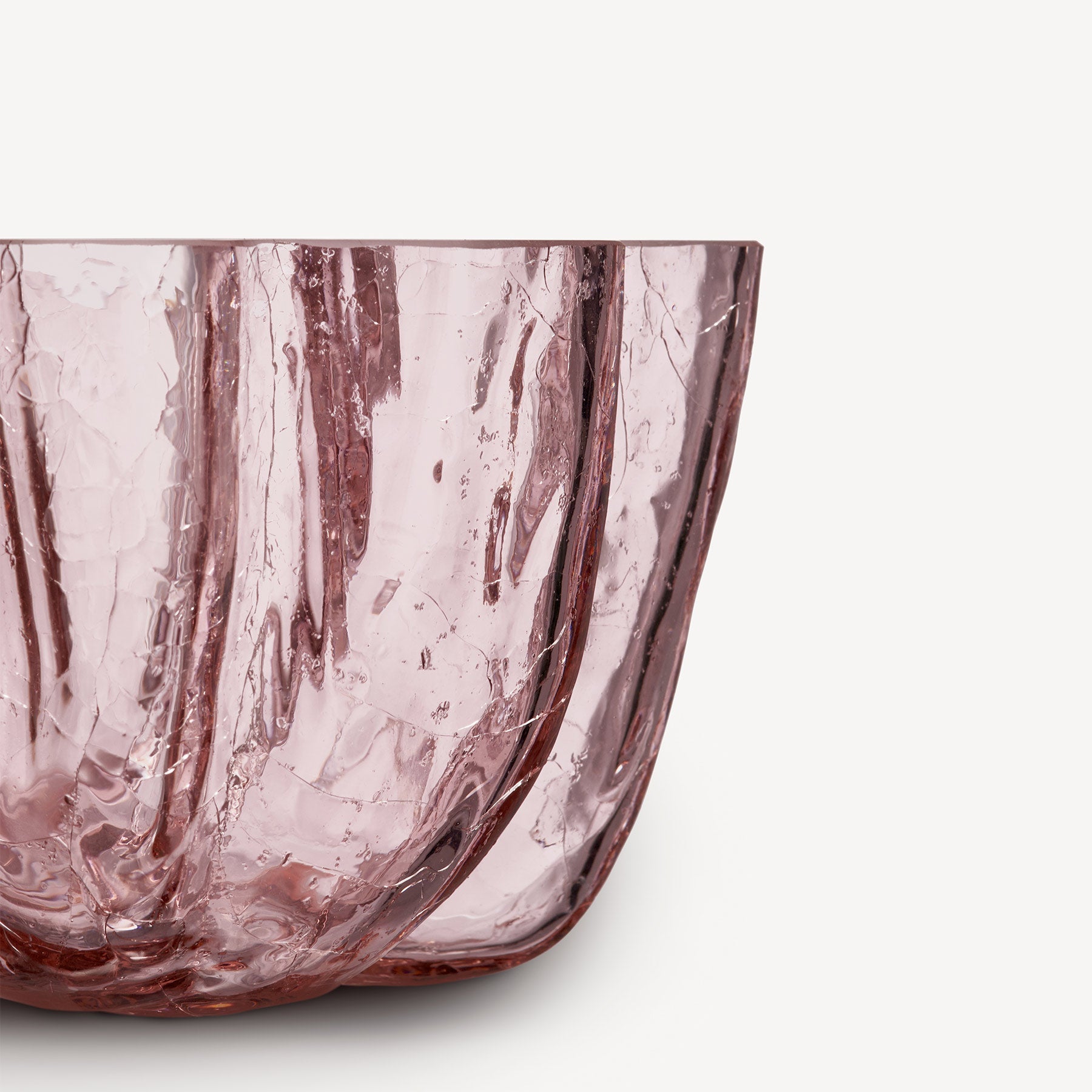 Kosta Boda Art Glass Kosta Boda Crackle Bowl Pink