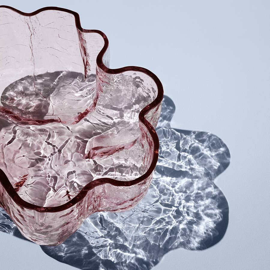 Kosta Boda Art Glass Kosta Boda Crackle Bowl Pink