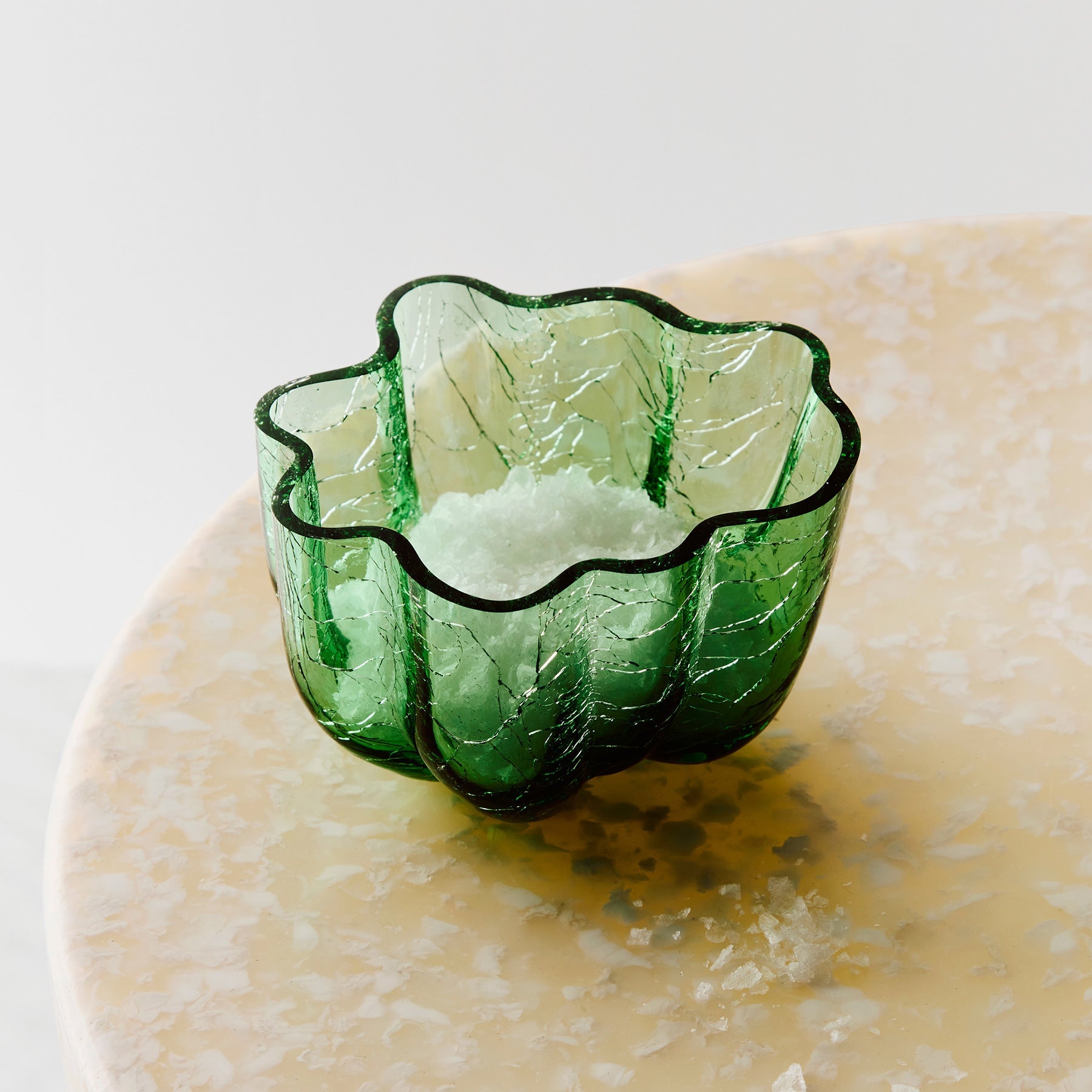 Kosta Boda Art Glass Kosta Boda Crackle Bowl/ Votive Green