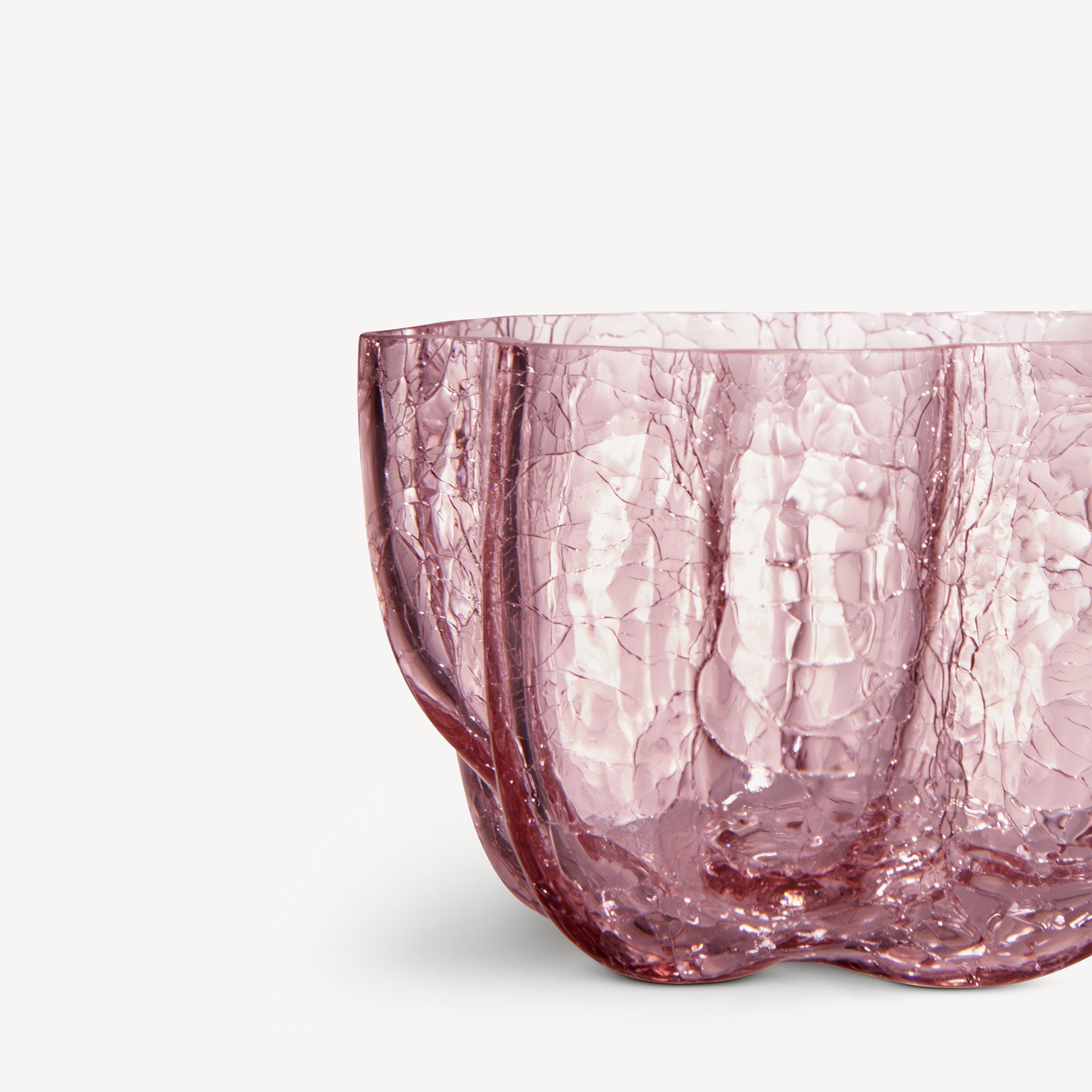 Kosta Boda Art Glass Kosta Boda Crackle Bowl/Votive Pink