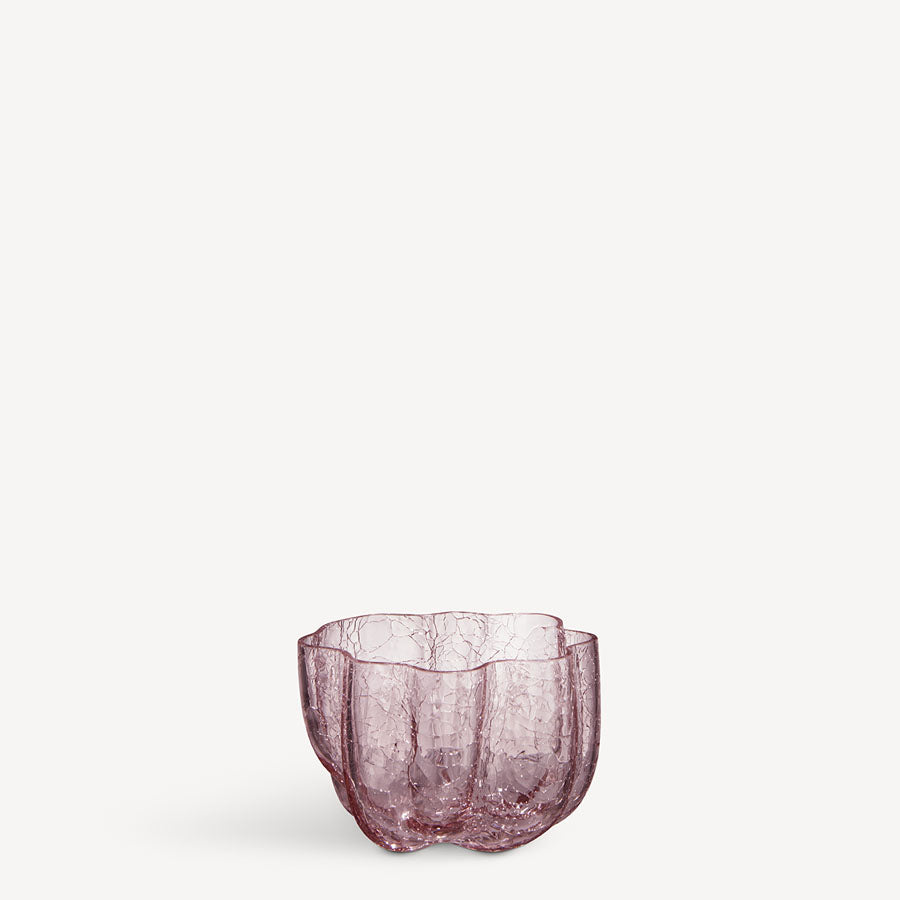 Kosta Boda Art Glass Kosta Boda Crackle Bowl/Votive Pink