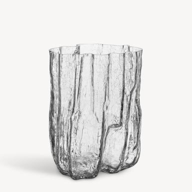 Kosta Boda Art Glass Kosta Boda Crackle Clear Vase Tall