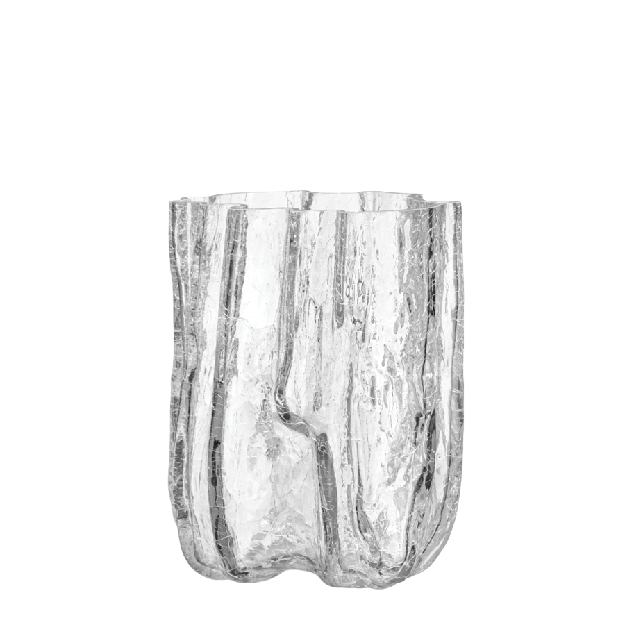 Kosta Boda Art Glass Kosta Boda Crackle Clear Vase Tall