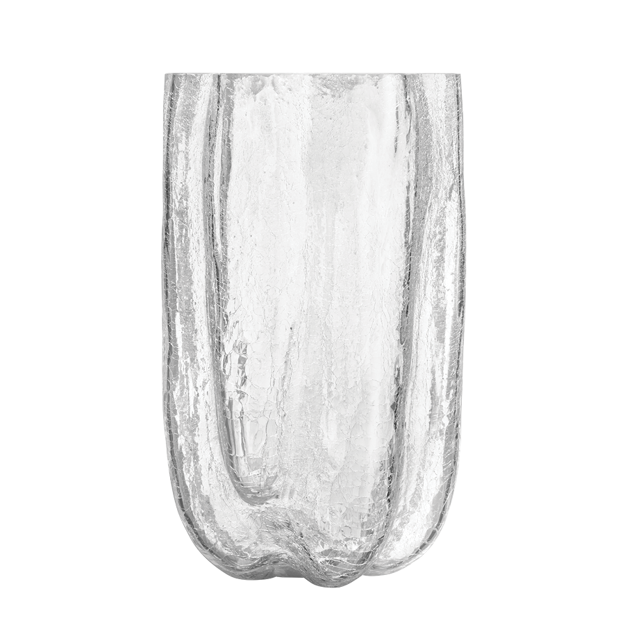 Kosta Boda Art Glass Kosta Boda Crackle Clear Vase XL