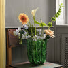 Kosta Boda Art Glass Kosta Boda Crackle Green Vase Tall