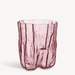 Kosta Boda Art Glass Kosta Boda Crackle Pink Vase Tall