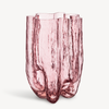 Kosta Boda Art Glass Kosta Boda Crackle Pink Vase XL