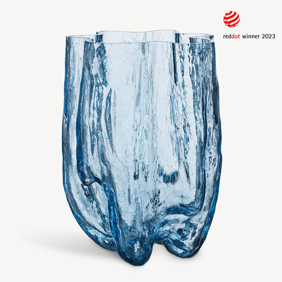 Kosta Boda Art Glass Kosta Boda Crackle Vase Circular XL
