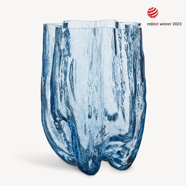 Kosta Boda Art Glass Kosta Boda Crackle Vase Circular XL