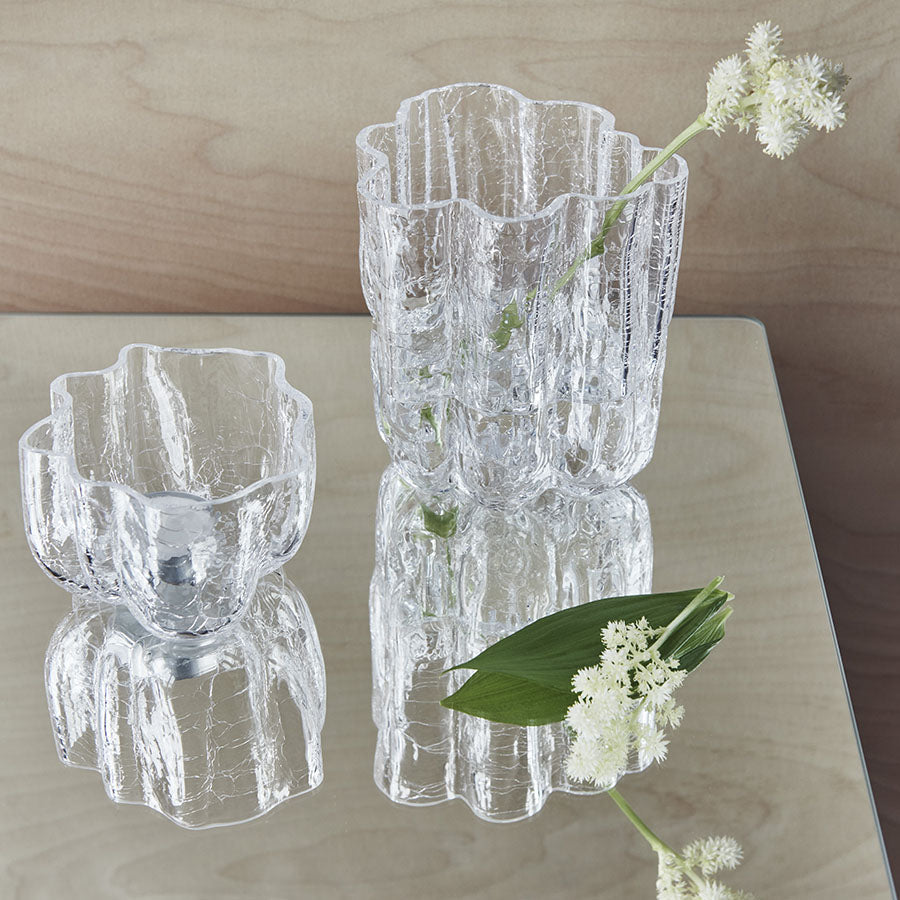 Kosta Boda Art Glass Kosta Boda Crackle Vase Clear Small