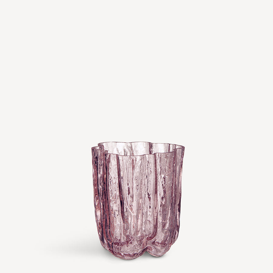 Kosta Boda Art Glass Kosta Boda Crackle Vase Pink Small