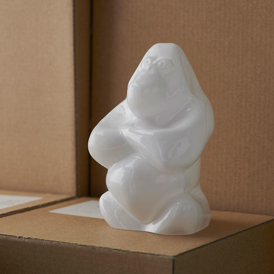 Kosta Boda Art Glass Kosta Boda Gabba Gabba Hey Cloudy White Small