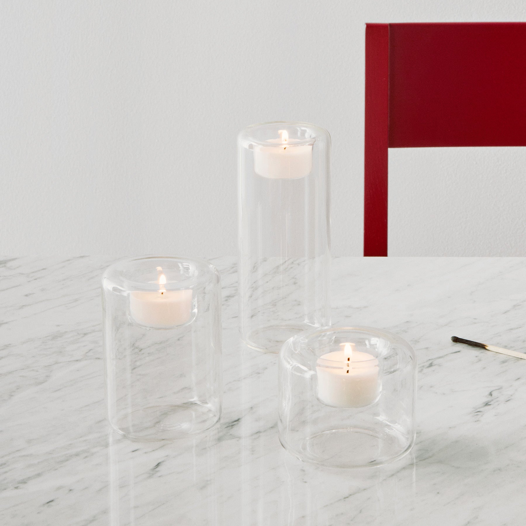 Kosta Boda Art Glass Kosta Boda Happy Votive Clear Set Of 3