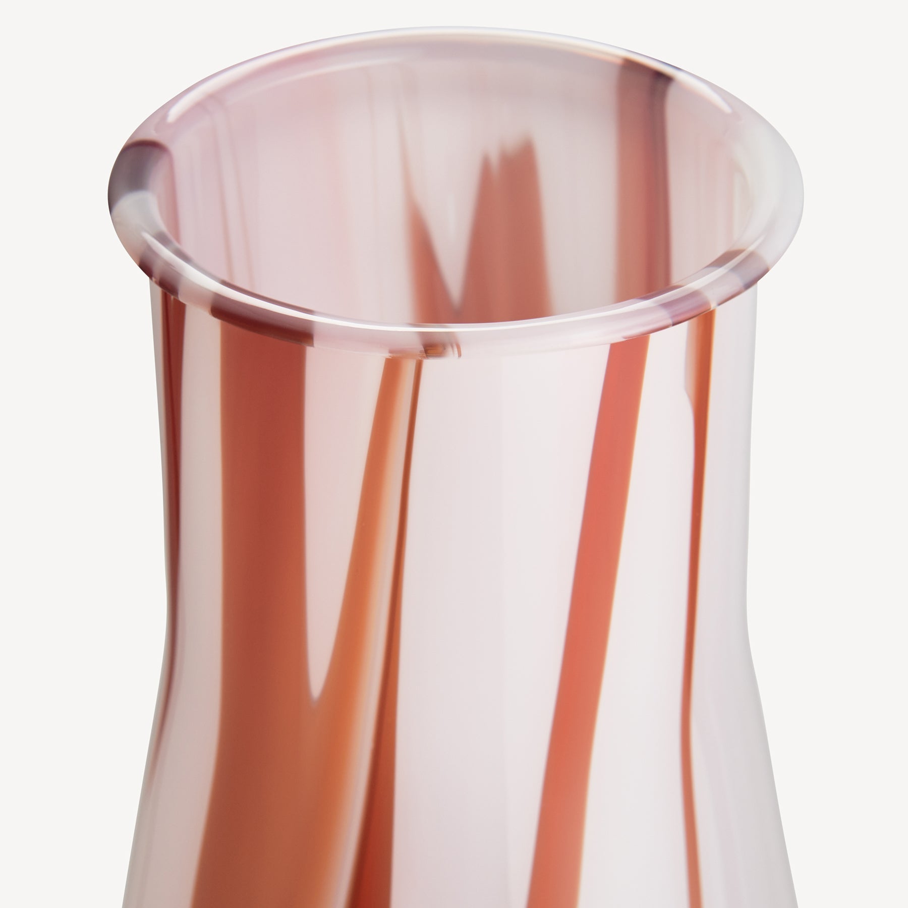 Kosta Boda Art Glass Kosta Boda Lab Erlenmeyer Vase Red/White/Pink