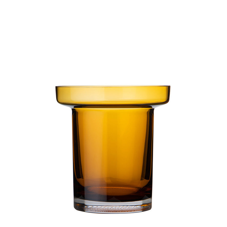 Kosta Boda Art Glass Kosta Boda Limelight Amber Vase Low