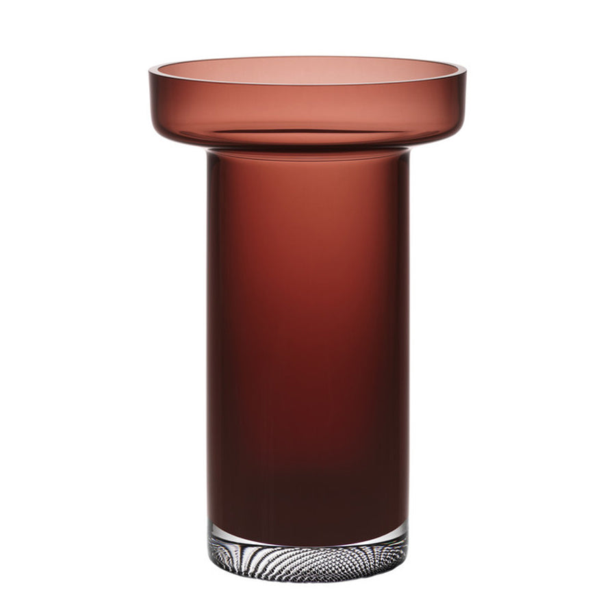 Kosta Boda Limelight Burgundy/Brown Vase Tall