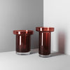 Kosta Boda Art Glass Kosta Boda Limelight Burgundy/Brown Vase Tall
