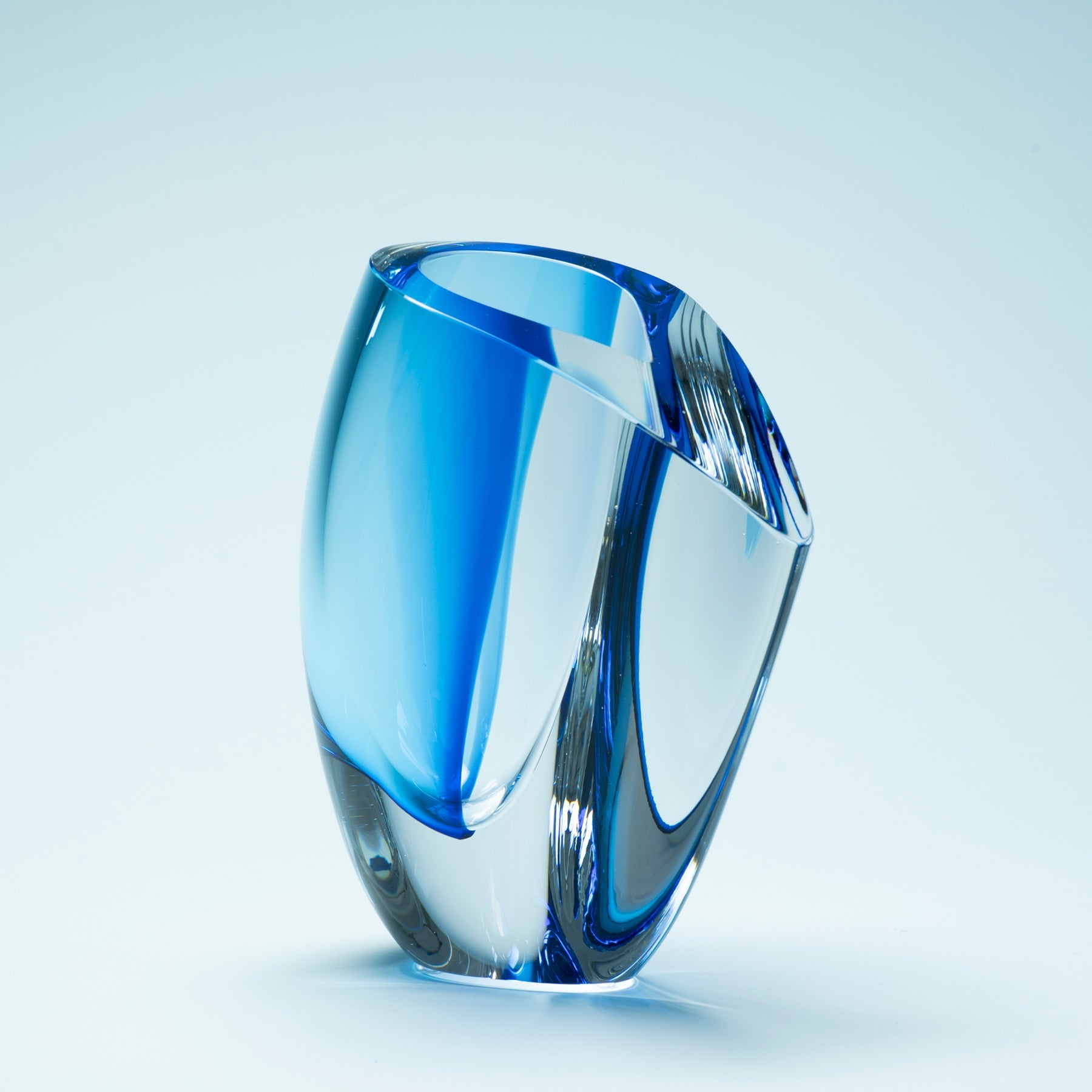 Kosta Boda Art Glass Kosta Boda Mirage Vase Blue/Blue Large