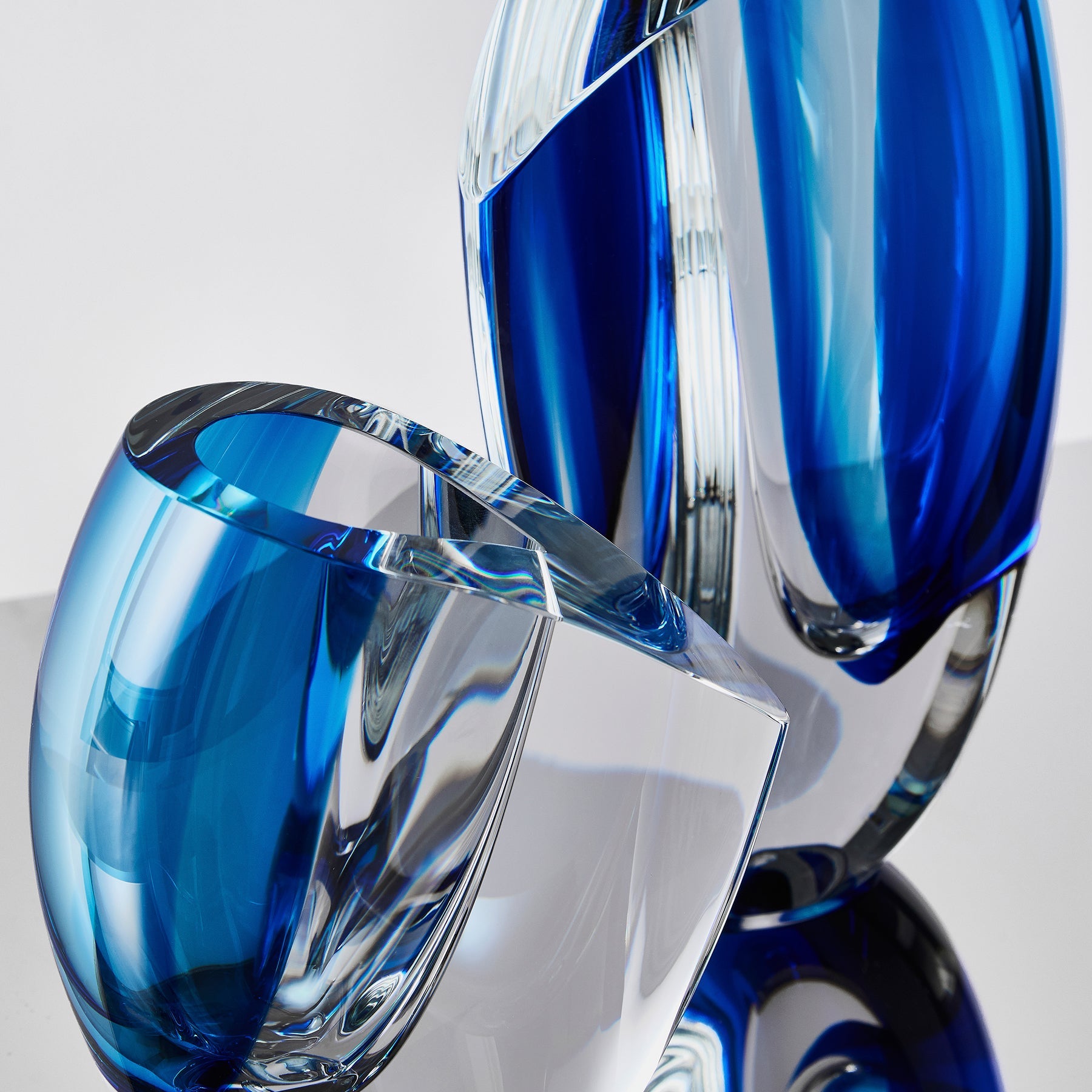 Kosta Boda Art Glass Kosta Boda Mirage Vase Blue/Blue Large