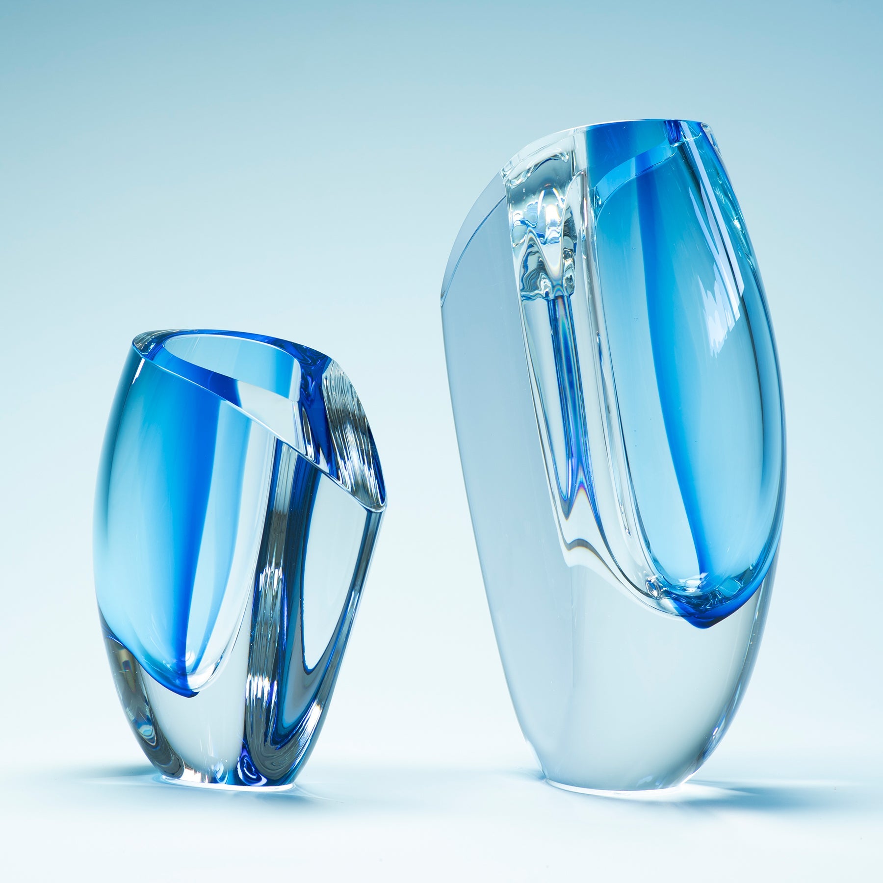 Kosta Boda Art Glass Kosta Boda Mirage Vase Blue/Blue XL