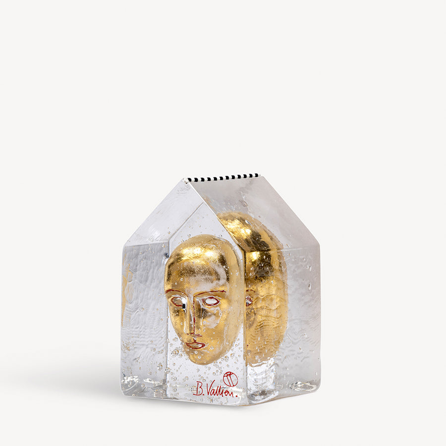 Kosta Boda Art Glass Kosta Boda My Palace My Palace Golden Head Clear Gold