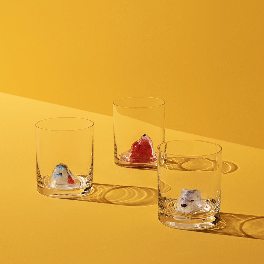 Kosta Boda Art Glass Kosta Boda New Friends Tumbler Arctic Fox