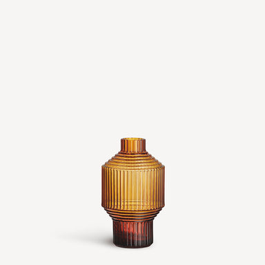 Kosta Boda Art Glass Kosta Boda Pavilion Vase Dark Amber Small