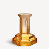 Kosta Boda Art Glass Kosta Boda Rocky Baroque Candlestick Amber Haze Large