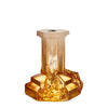 Kosta Boda Art Glass Kosta Boda Rocky Baroque Candlestick Amber Haze Large