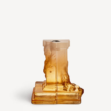 Kosta Boda Art Glass Kosta Boda Rocky Baroque Candlestick Amber Haze Medium