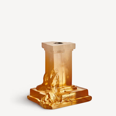 Kosta Boda Art Glass Kosta Boda Rocky Baroque Candlestick Amber Haze Medium